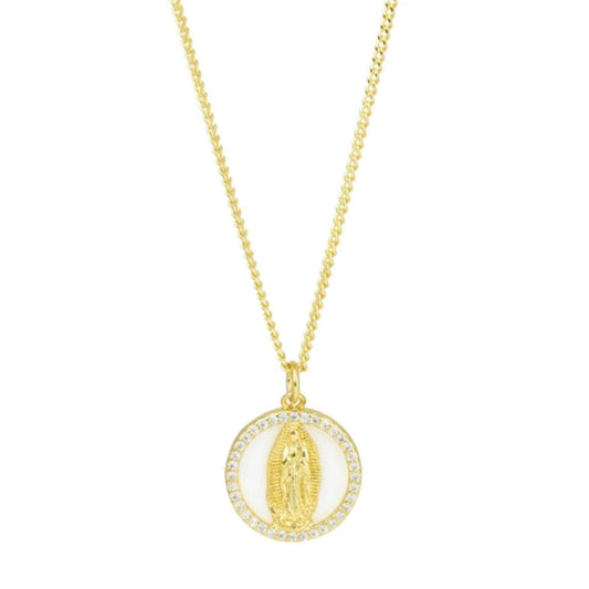 COLLAR LOMO VIRGEN DE GUADALUPE NÁCAR