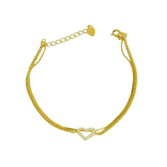 PULSERA DOBLE CORAZÓN SHINE