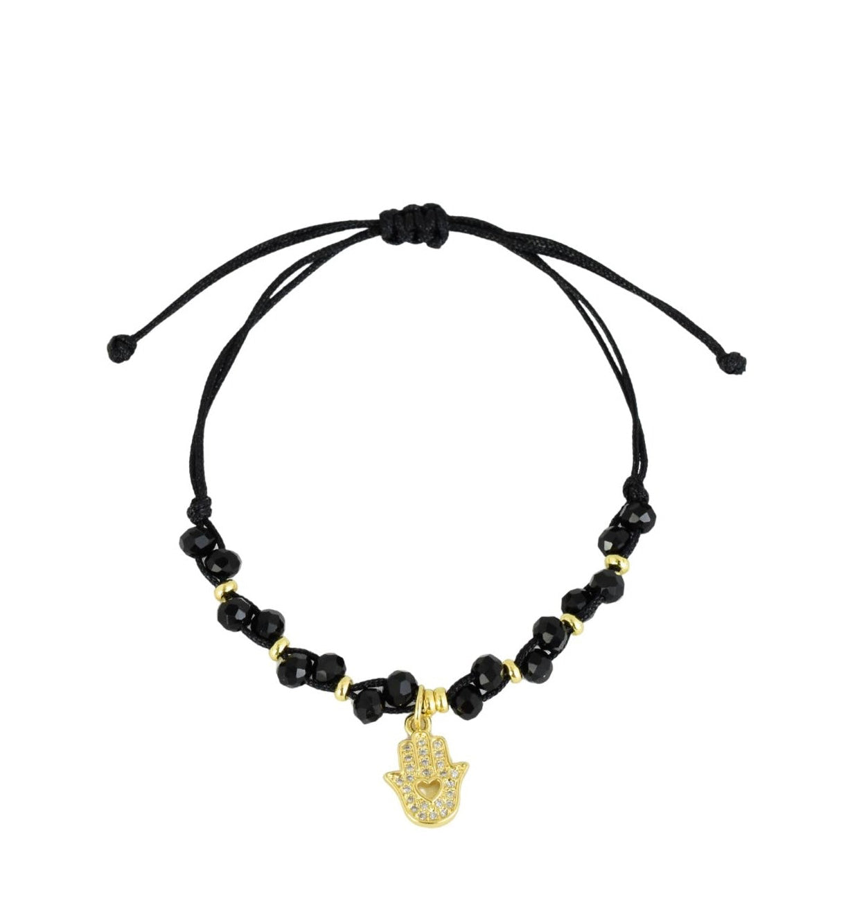 PULSERA MANO DE FÁTIMA NEGRA