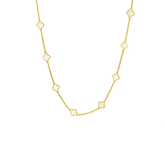 COLLAR TRÉBOL INFINITE NÁCAR