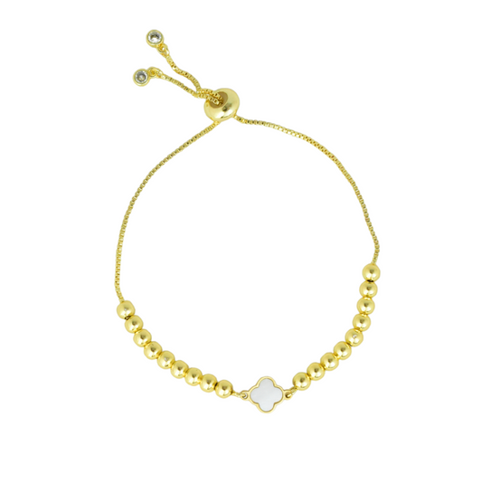 PULSERA TRÉBOL NÁCAR