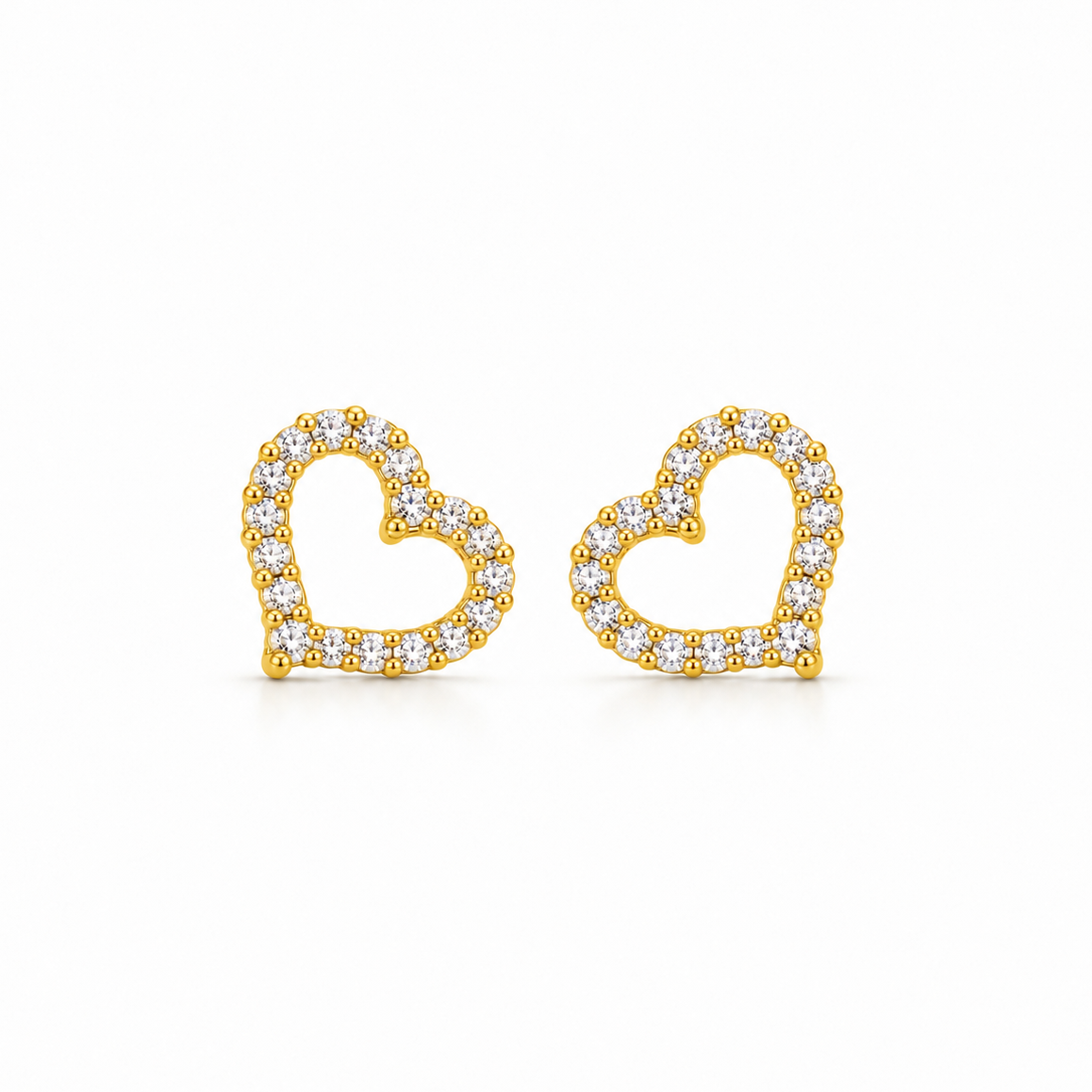 ARETES CORAZÓN DESTELLO
