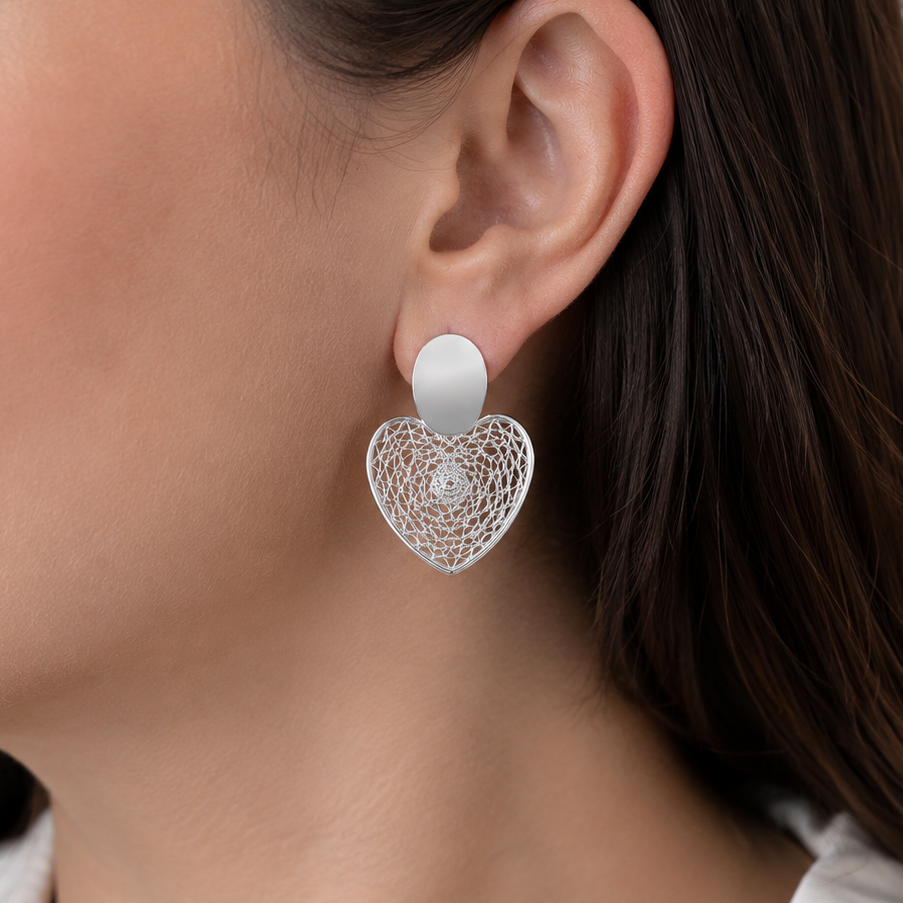 ARETES CORAZÓN MÁNDALA