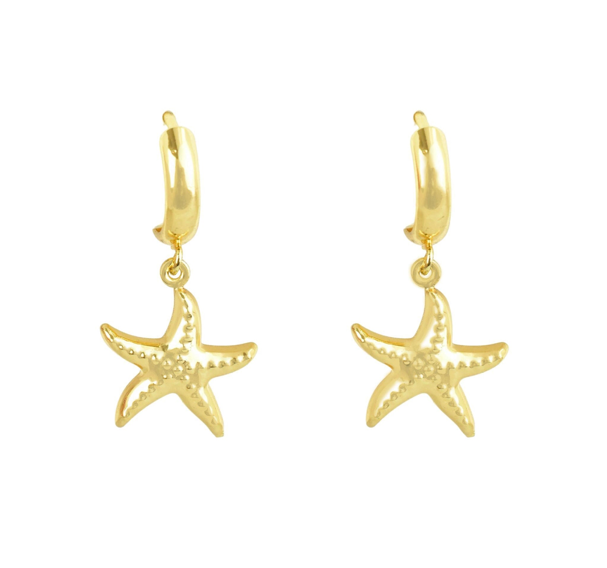 ARETES ESTRELLA DE MAR GOLDEN