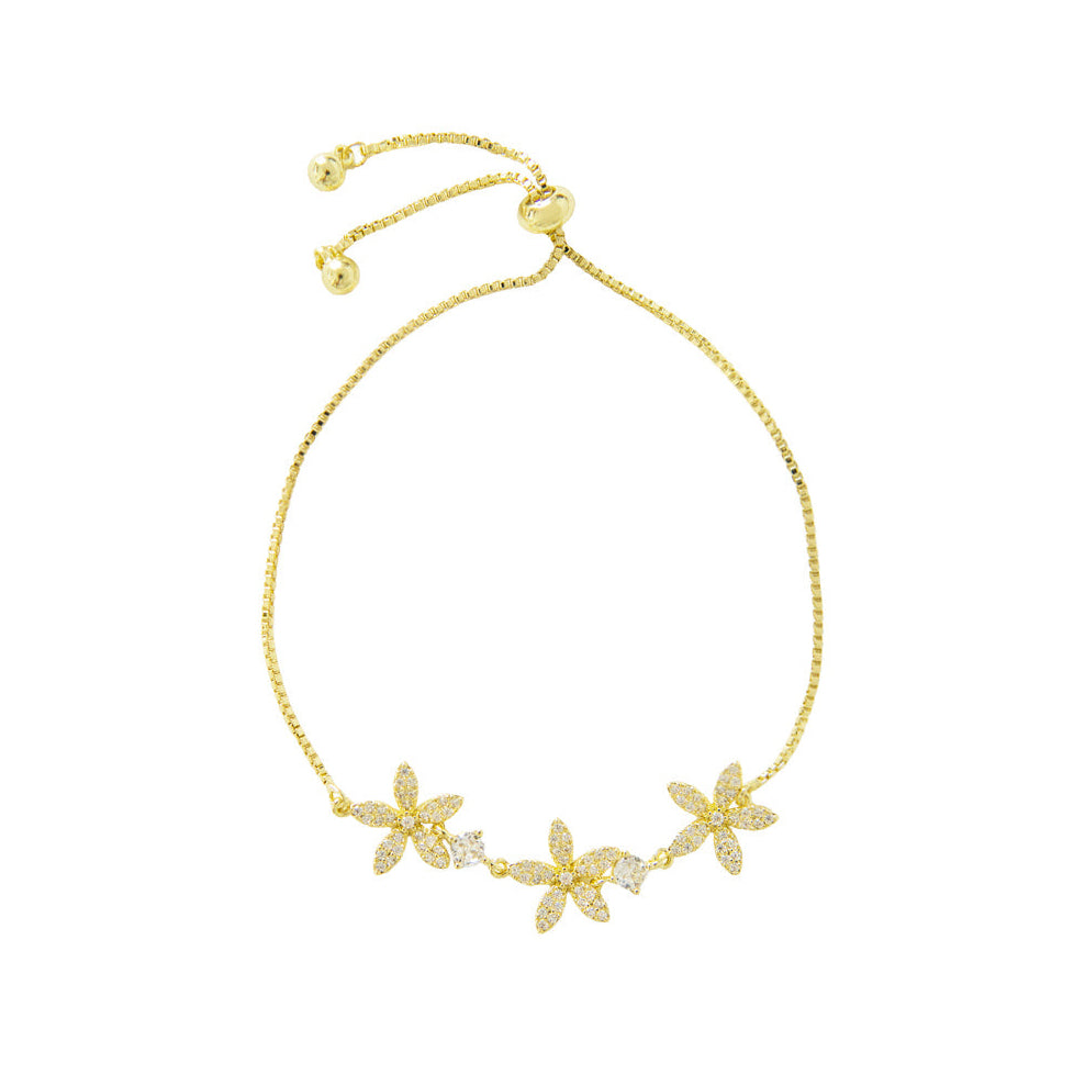 PULSERA TRÍO DE FLORES