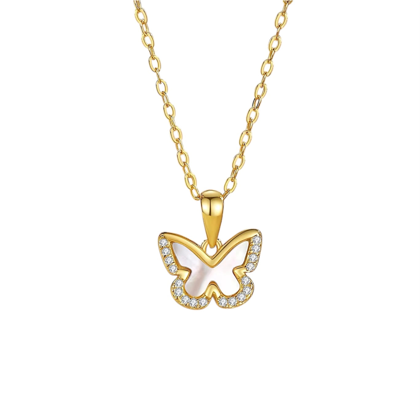 COLLAR MARIPOSA NÁCAR