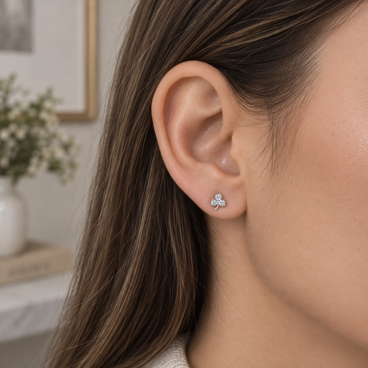 ARETES TRÉBOL SHINE