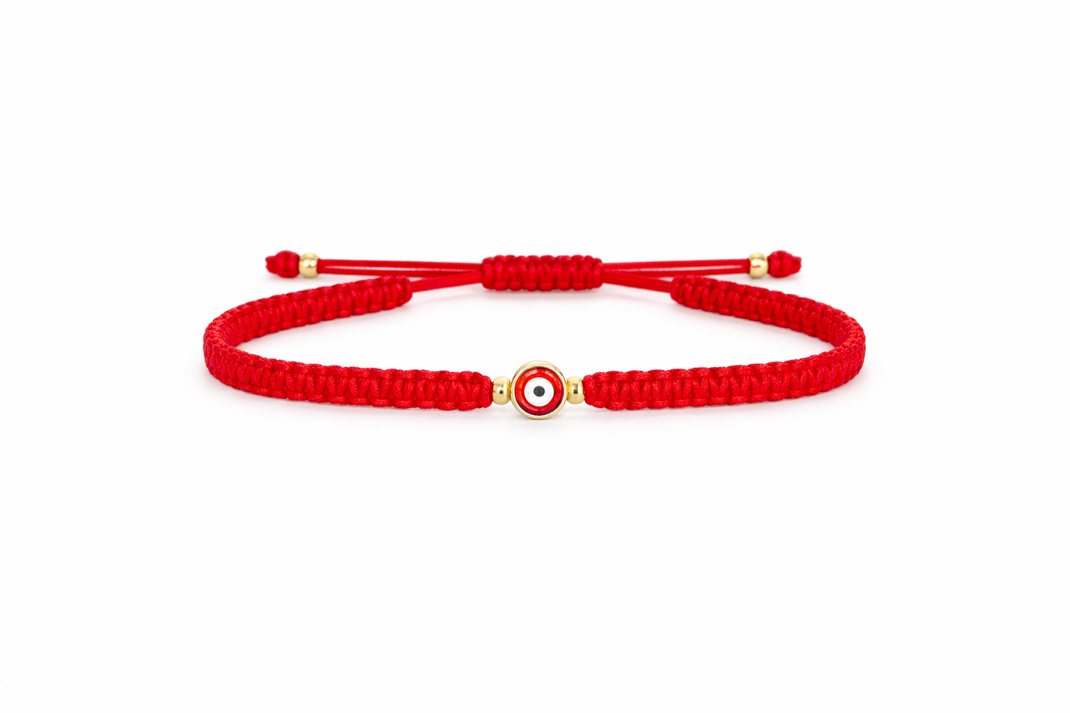 PULSERA OJO TURCO ROJO TEJIDA