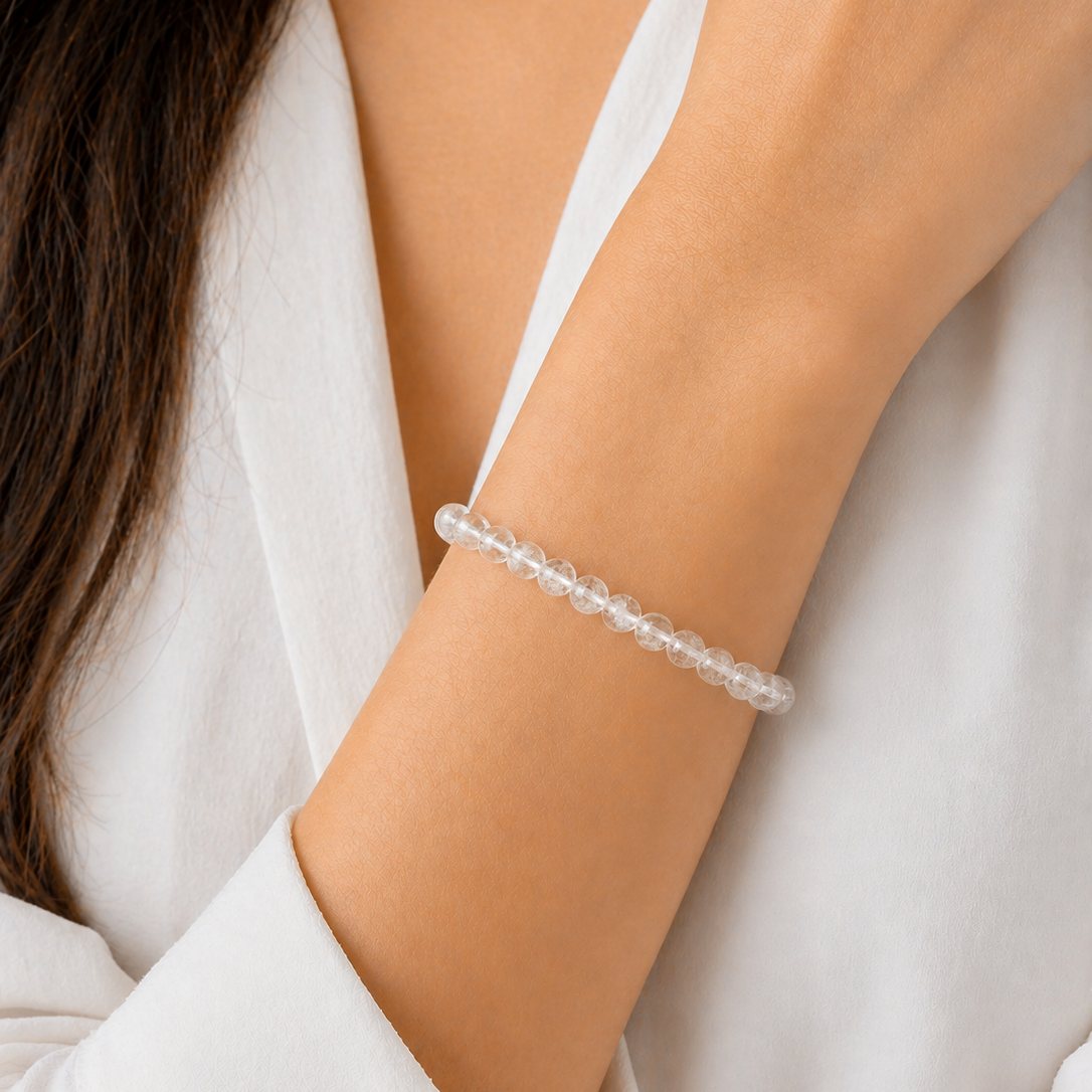 PULSERA PIEDRA CUARZO BLANCO