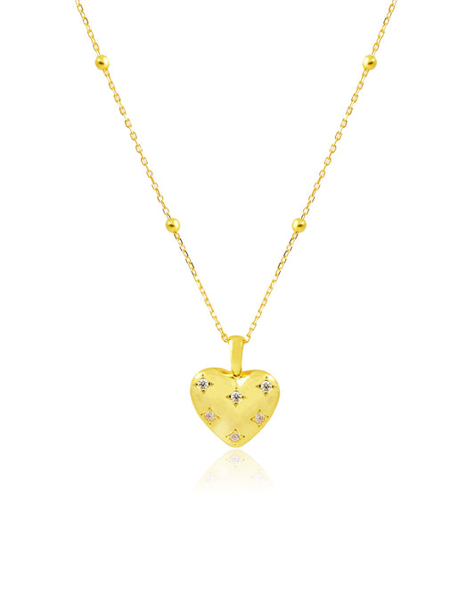 COLLAR CORAZÓN PUNTO LUZ
