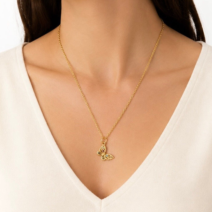 COLLAR MARIPOSA AURORA