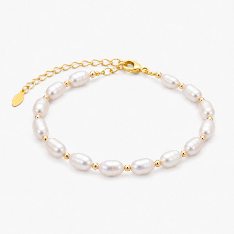 PULSERA PERLAS GOLD