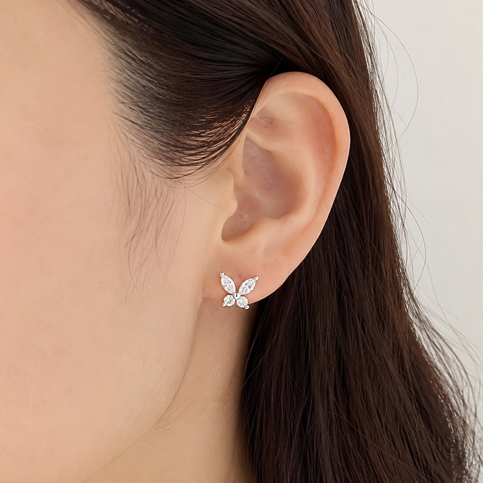 ARETES MARIPOSA BRILLANTE