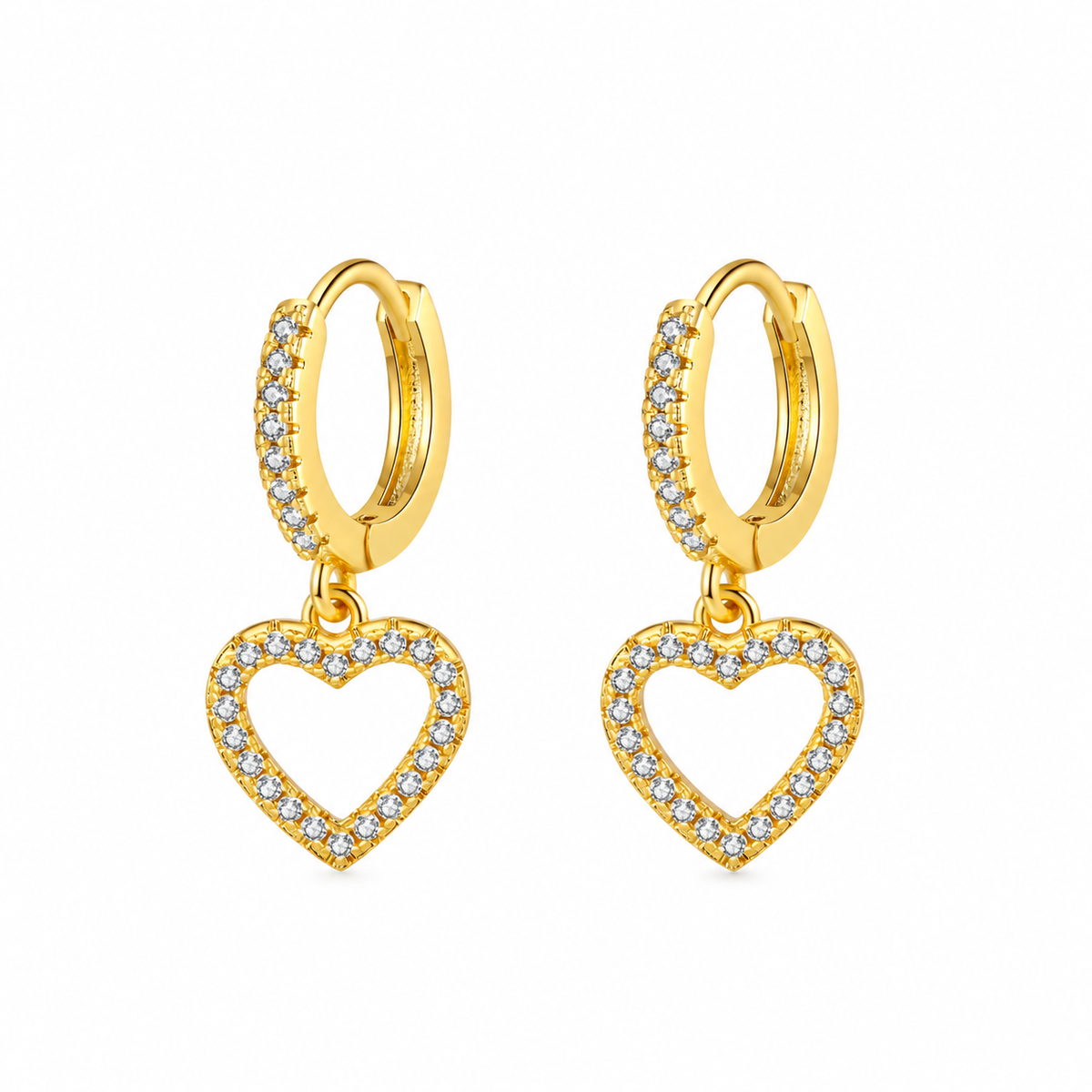 ARGOLLAS CORAZÓN BRILLANTE GOLDEN