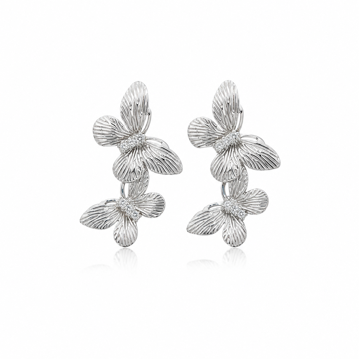 ARETES MARIPOSA DOBLE