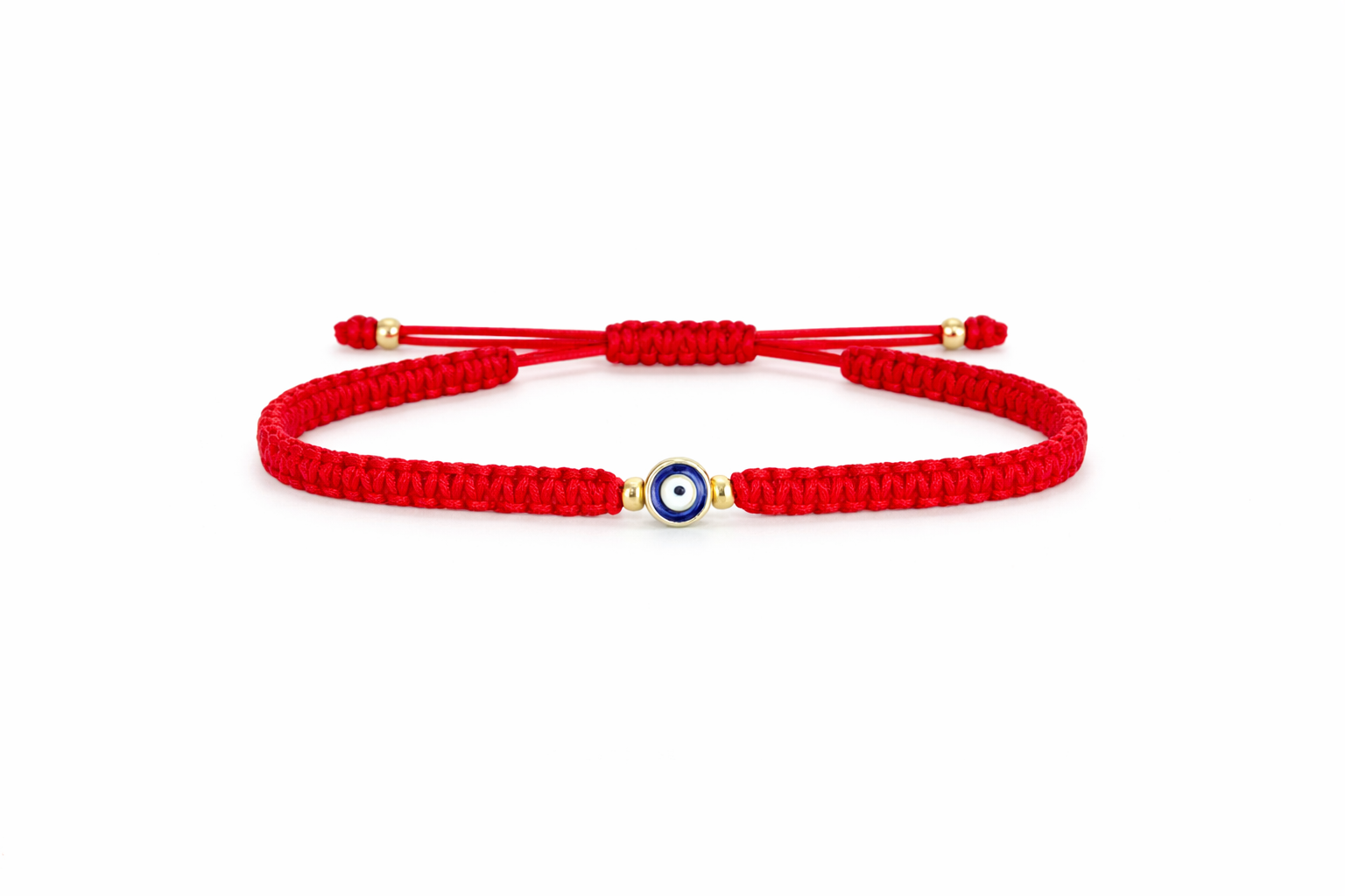 PULSERA OJO TURCO AZUL TEJIDA