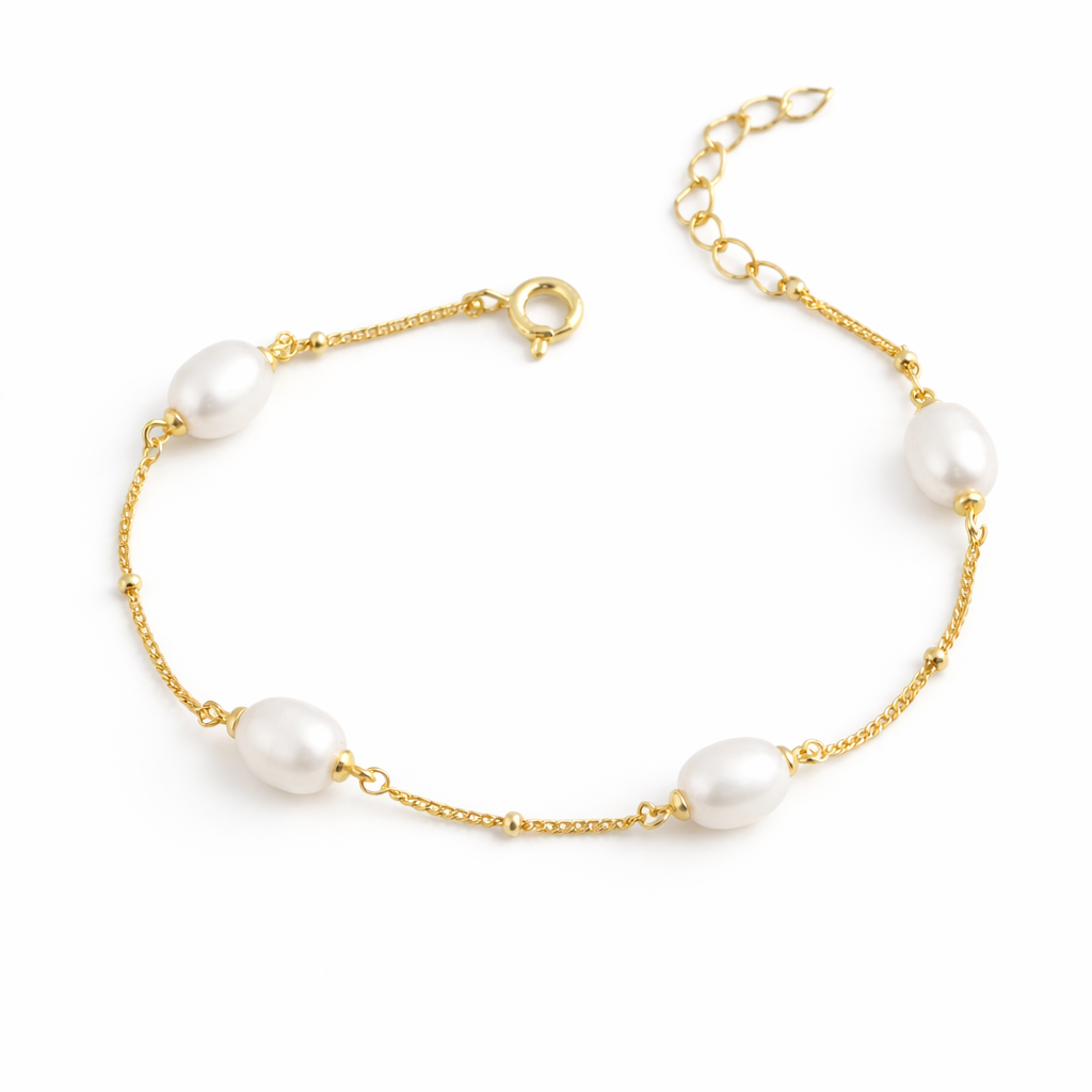 PULSERA PERLAS GOLDEN