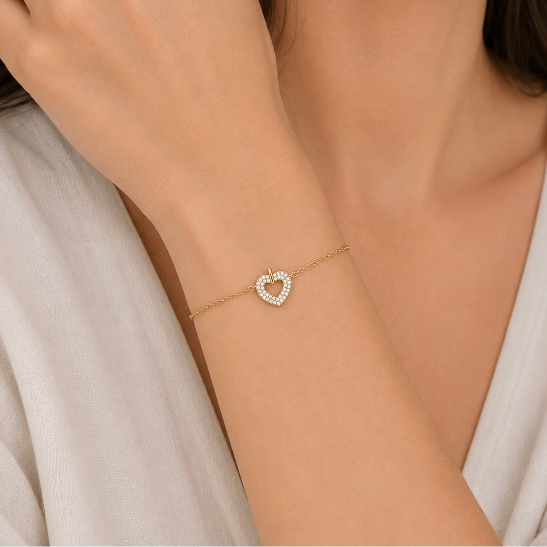 PULSERA CORAZÓN RADIANTE