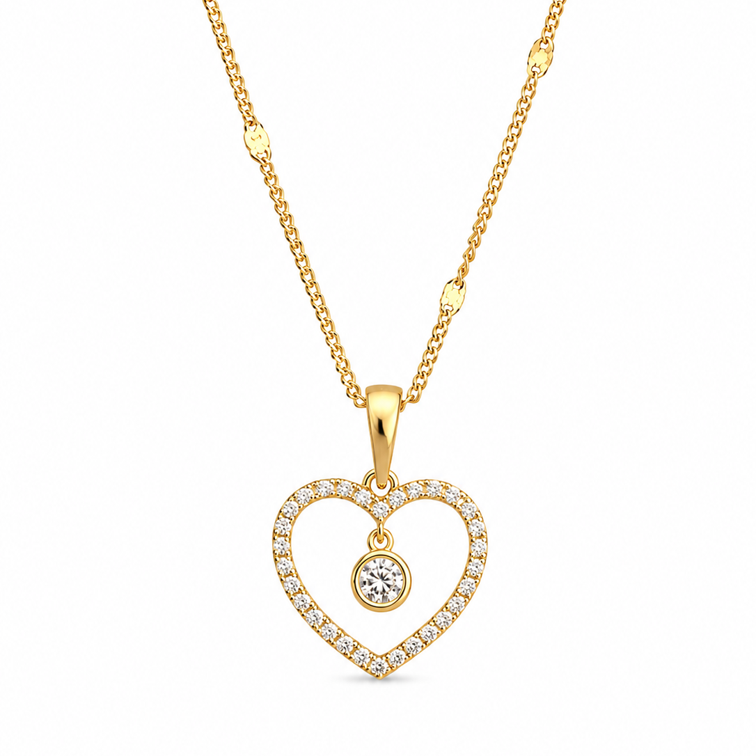 COLLAR CORAZÓN DESTELLO GOLDEN