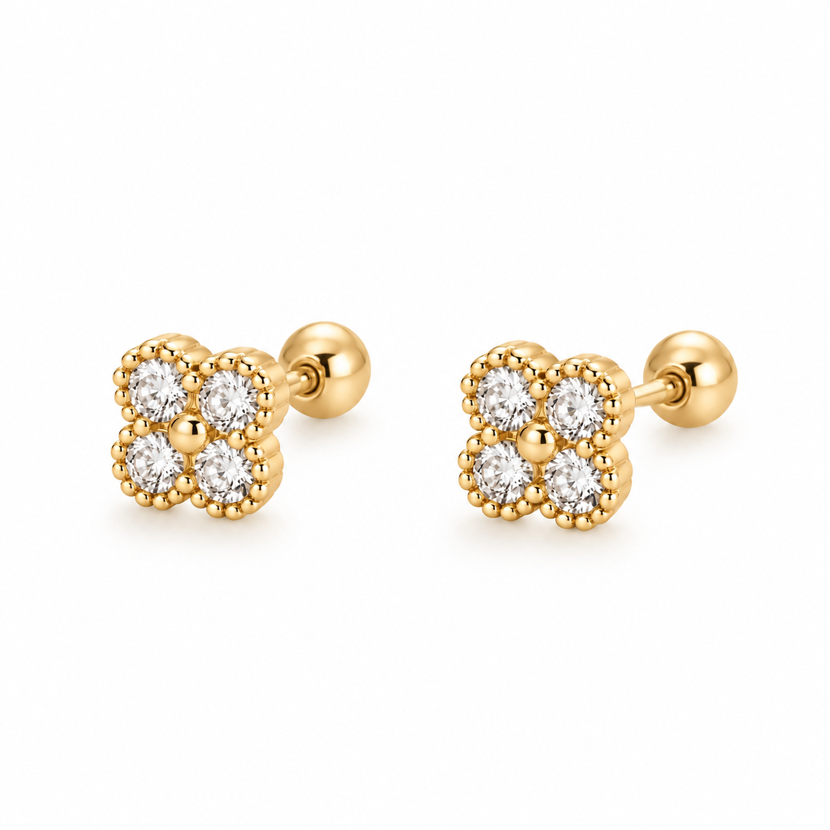 ARETES TRÉBOL REVERSIBLE