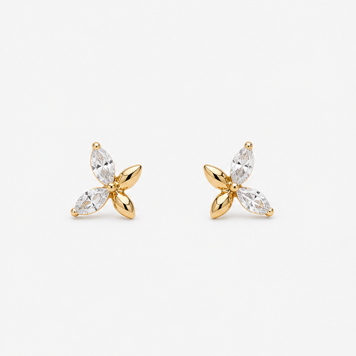 ARETES MARIPOSA LUZ DE CRISTAL