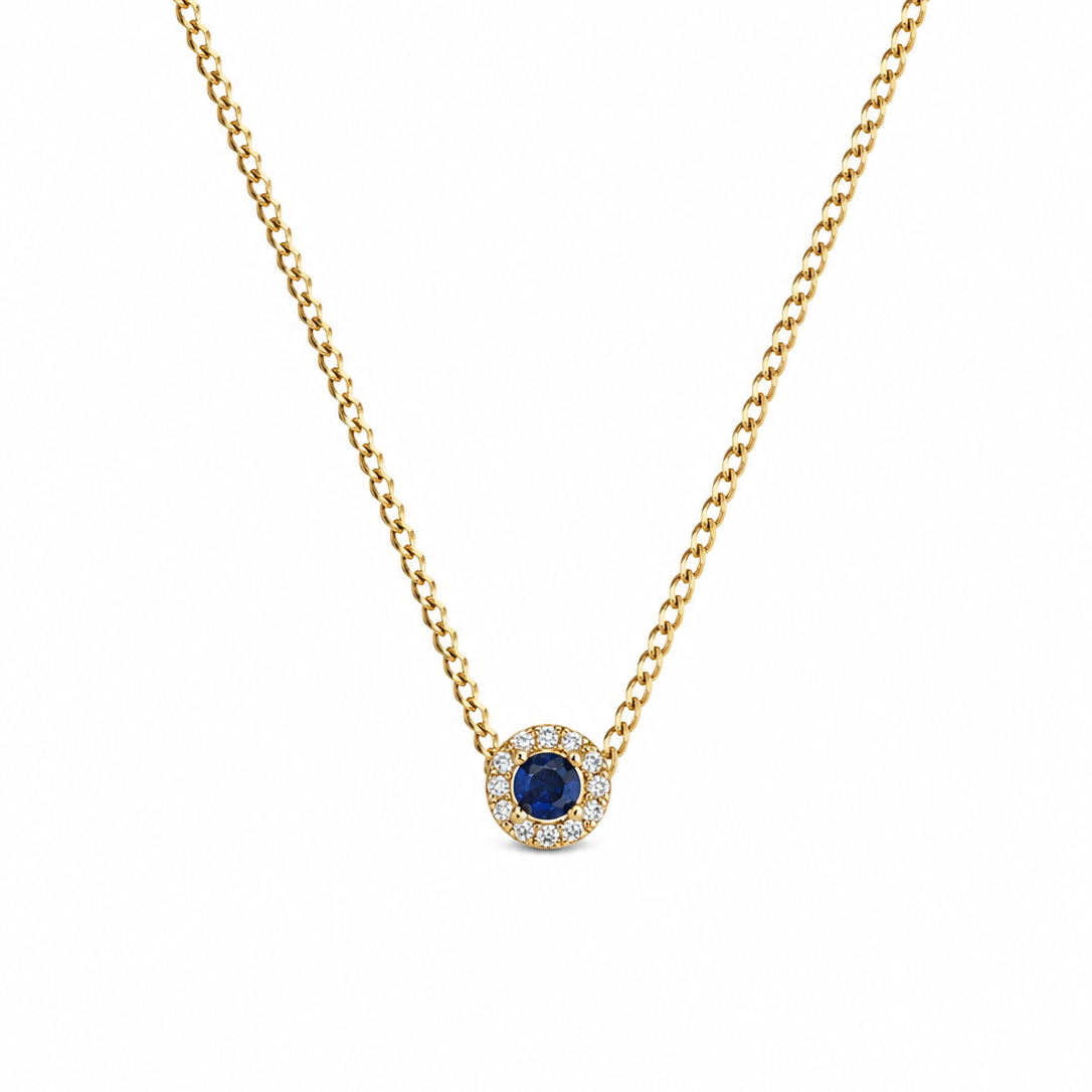COLLAR LUZ AZUL GOLDEN