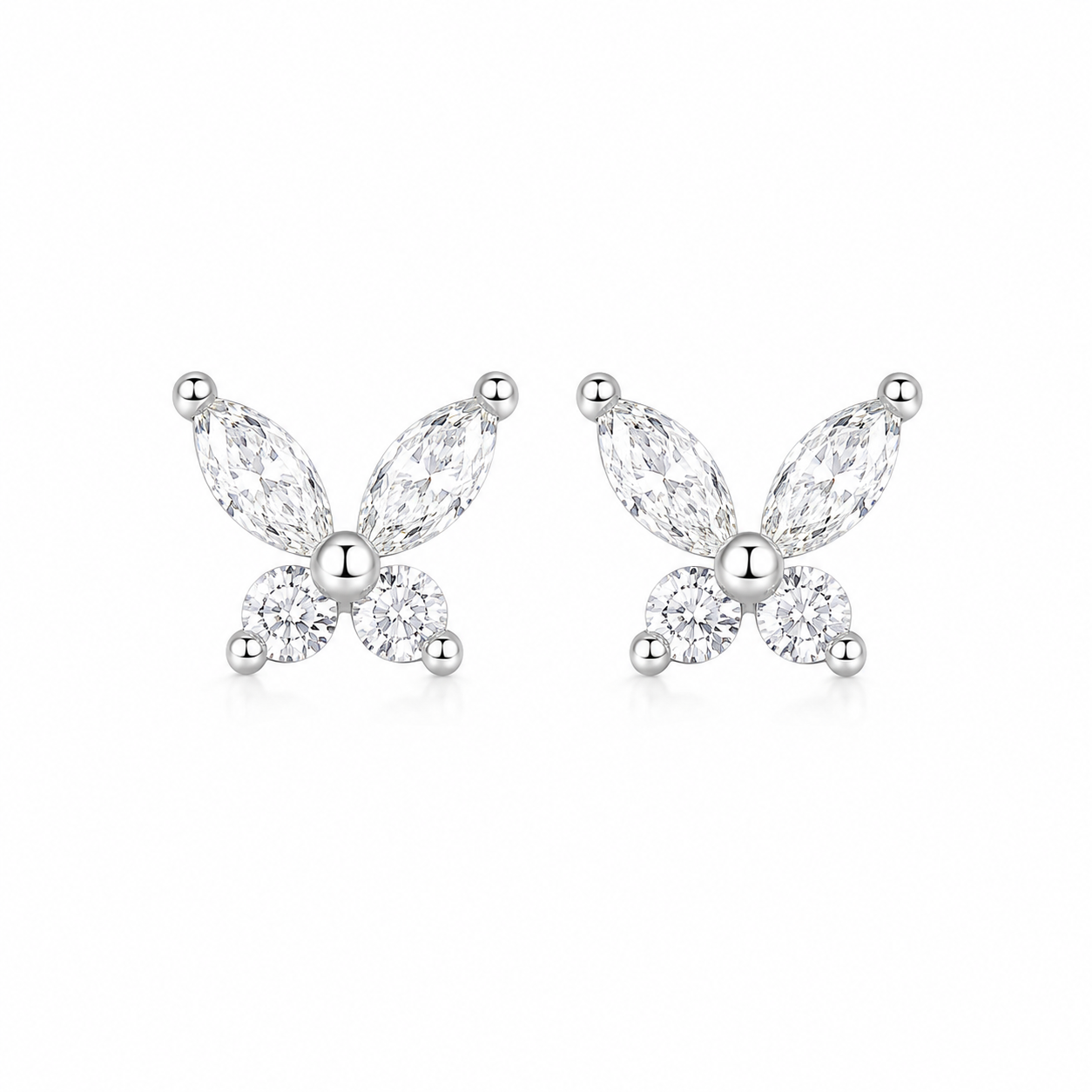 ARETES MARIPOSA BRILLANTE