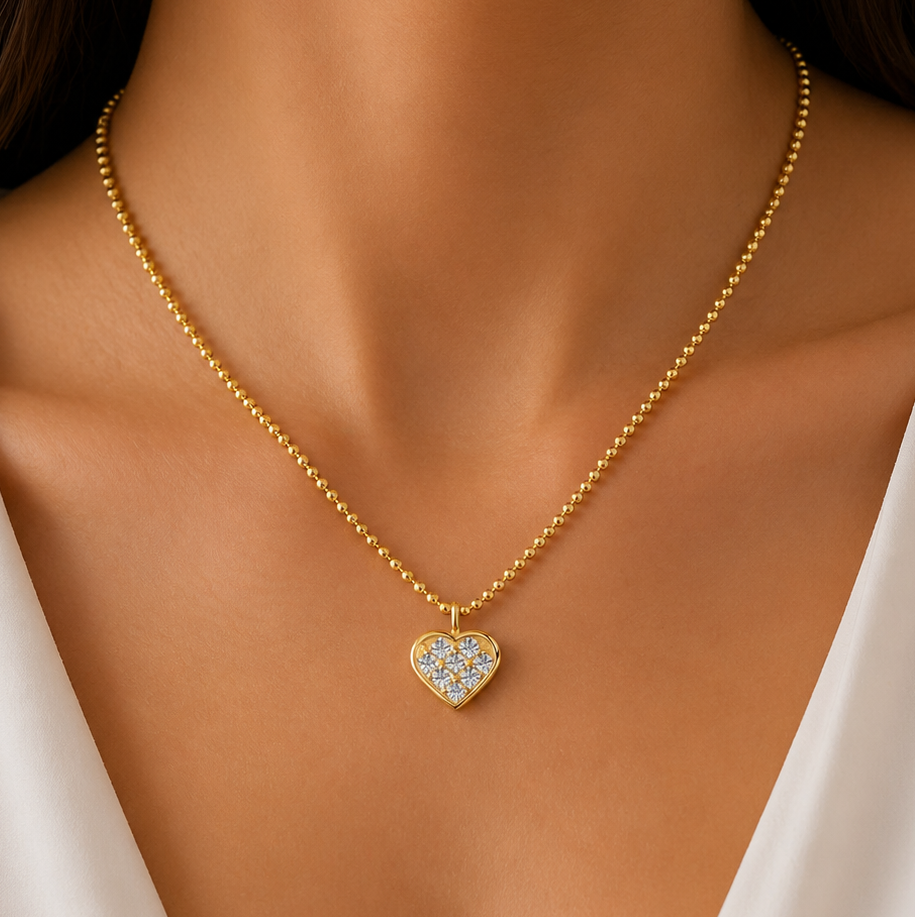 COLLAR CORAZÓN RADIANTE