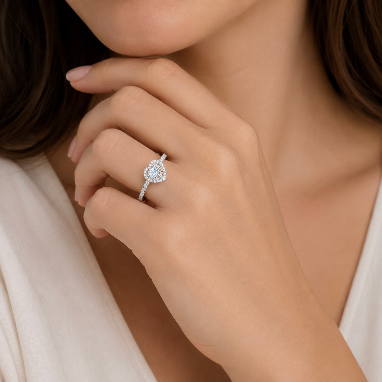ANILLO CORAZÓN ETERNO MOISSANITA