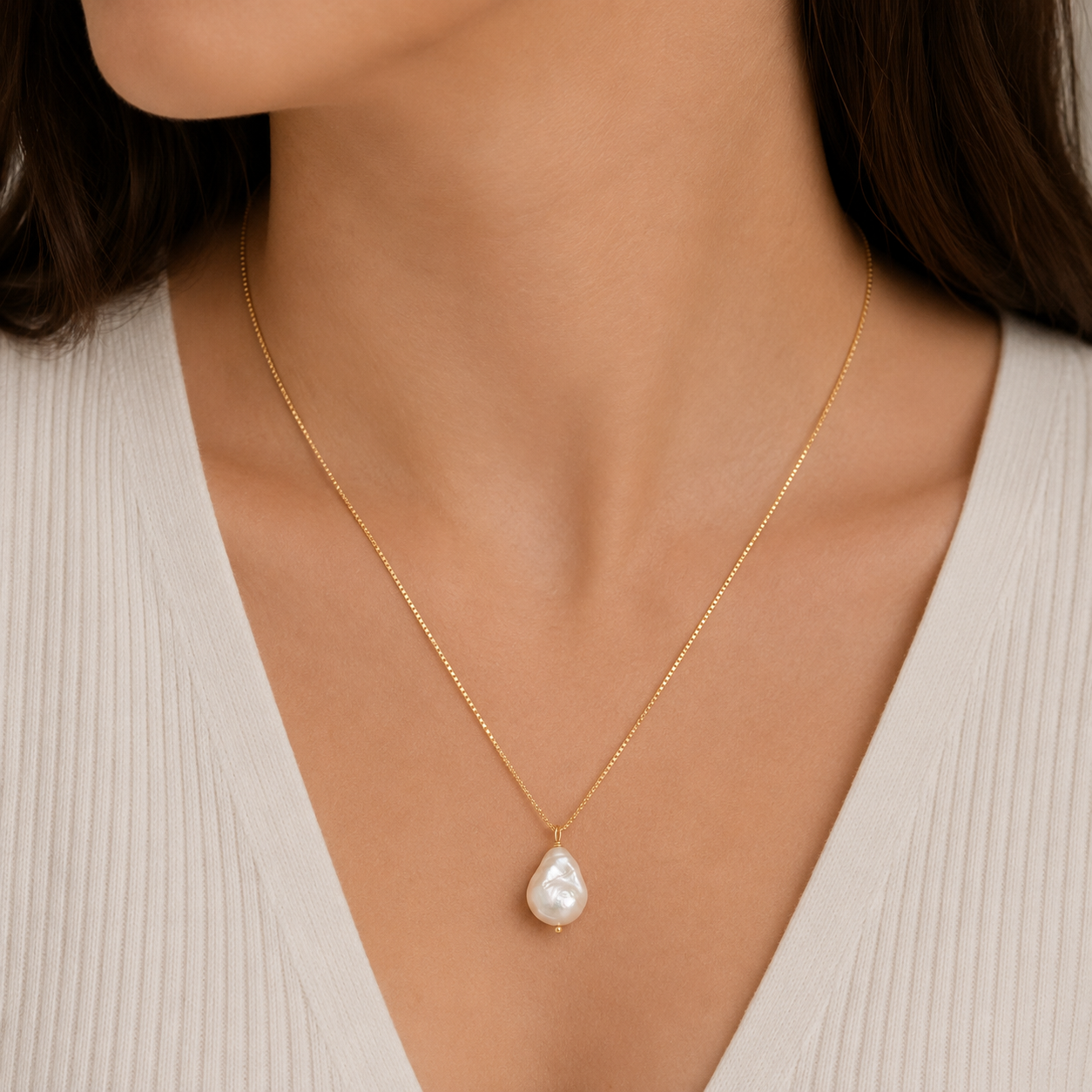 COLLAR PERLA BARROCA