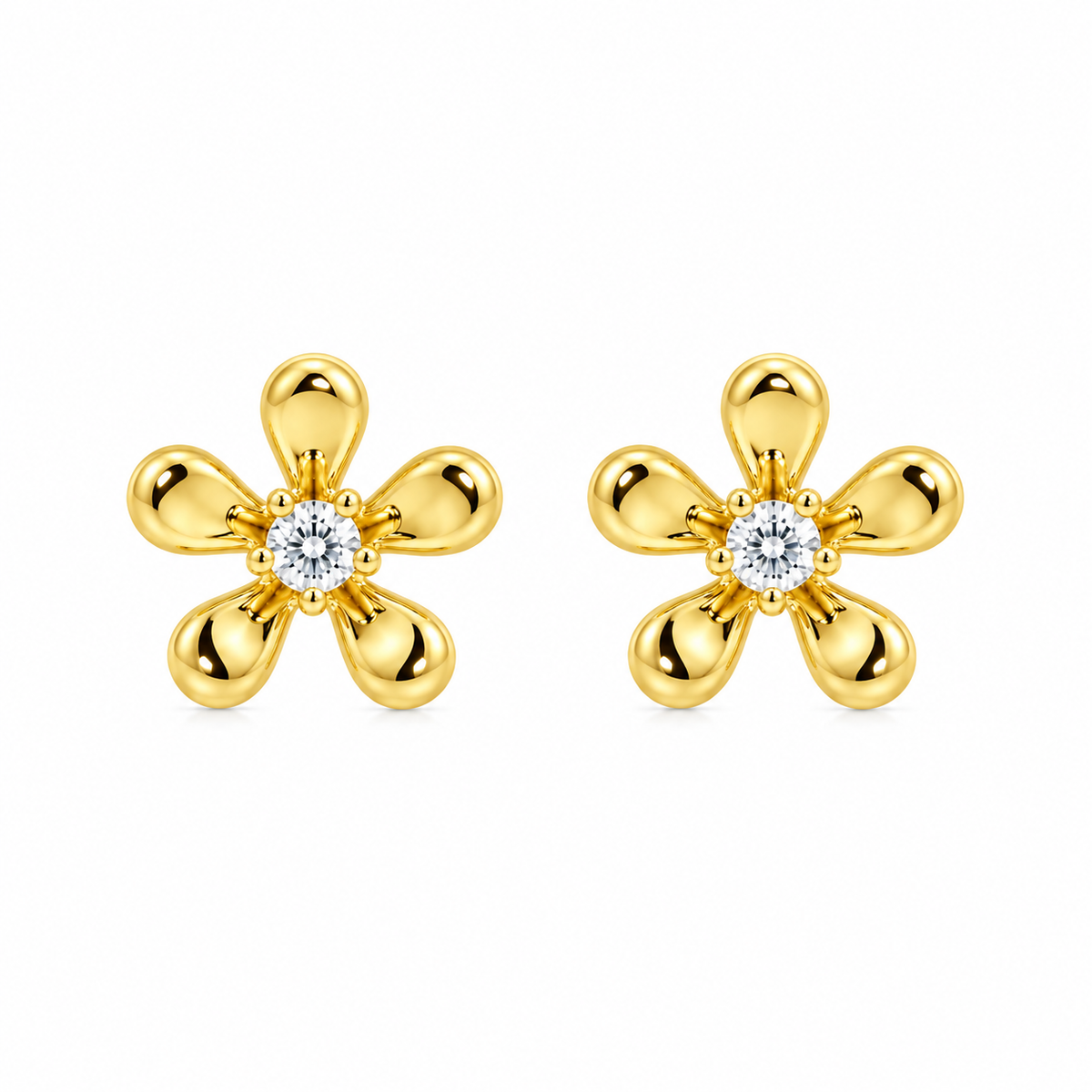 ARETES FLOR DE LUZ GOLDEN