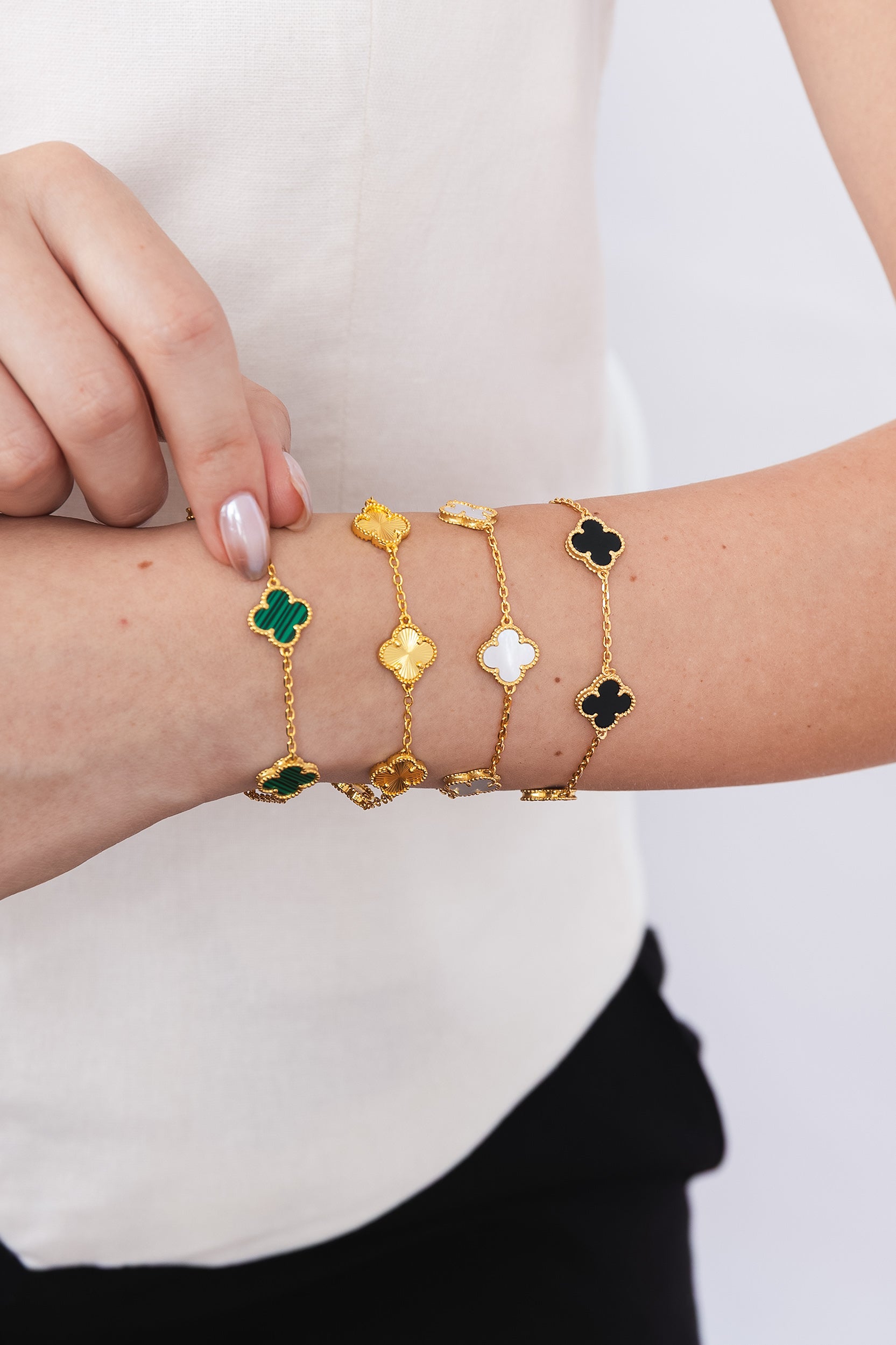 PULSERA TRÉBOL GOLD