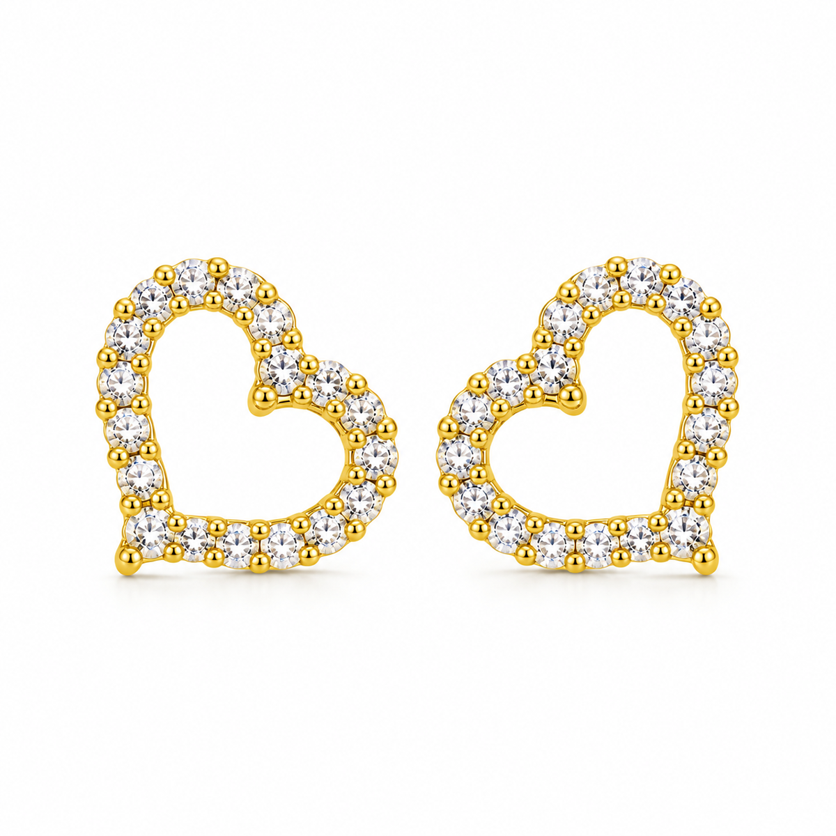 ARETES CORAZÓN DESTELLO