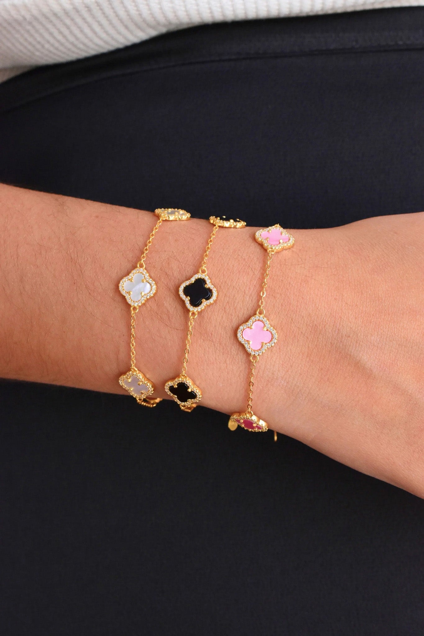 PULSERA TRÉBOL SHINE