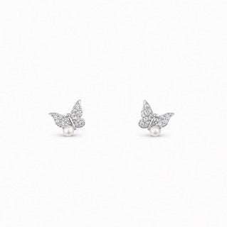 ARETES MARIPOSA PERLA