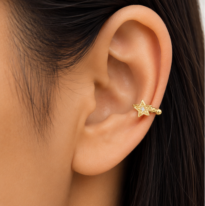 EARCUFF ESTRELLA DORADA