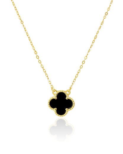 COLLAR TRÉBOL NEGRO