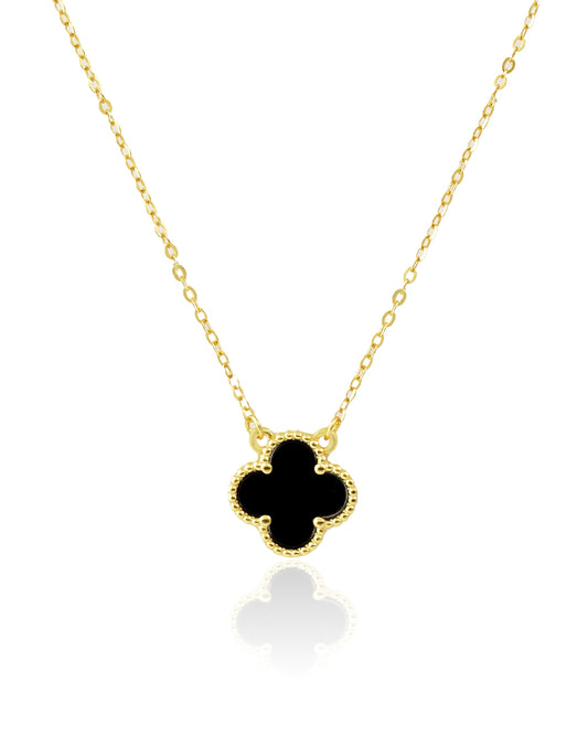 COLLAR TRÉBOL NEGRO