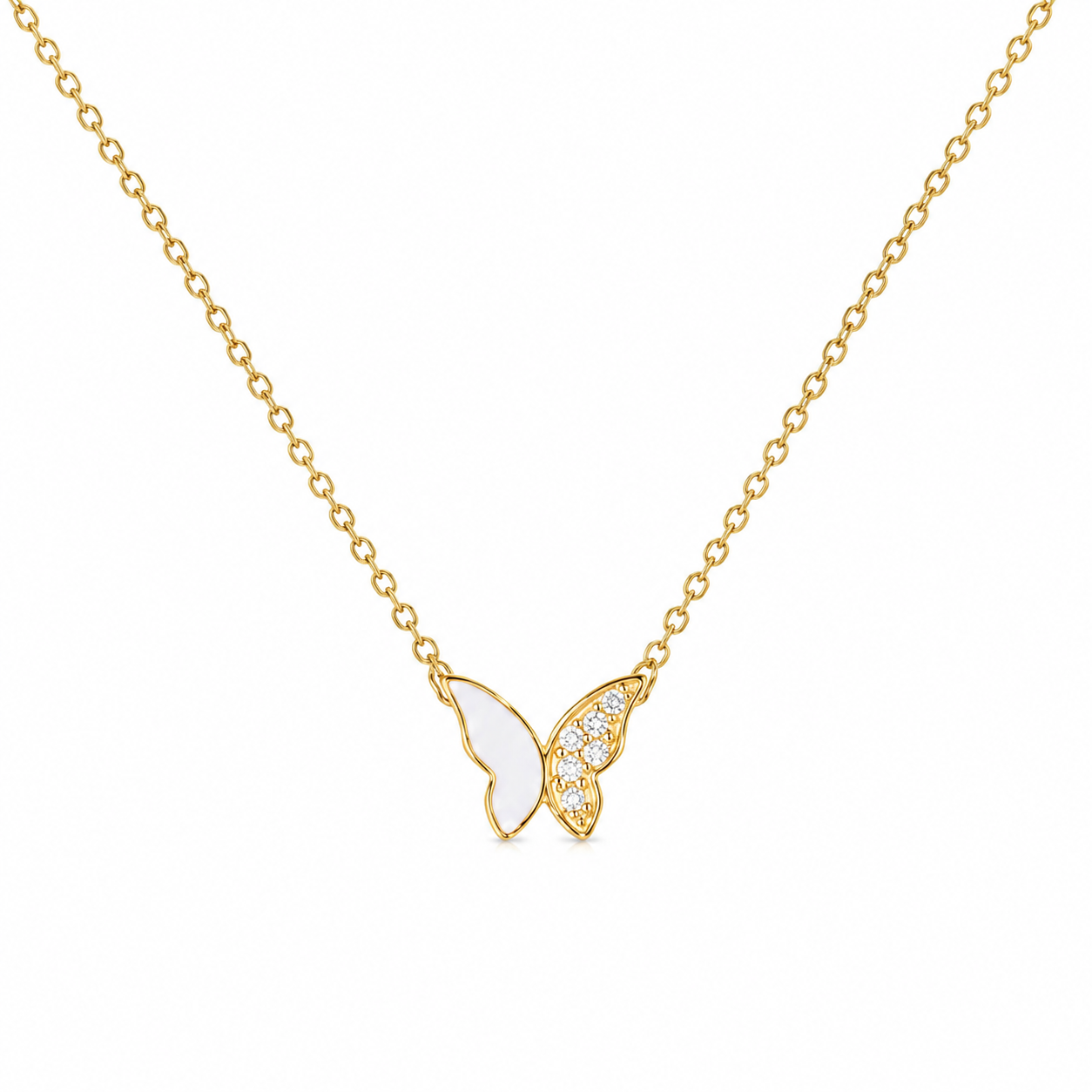 COLLAR MARIPOSA NÁCAR