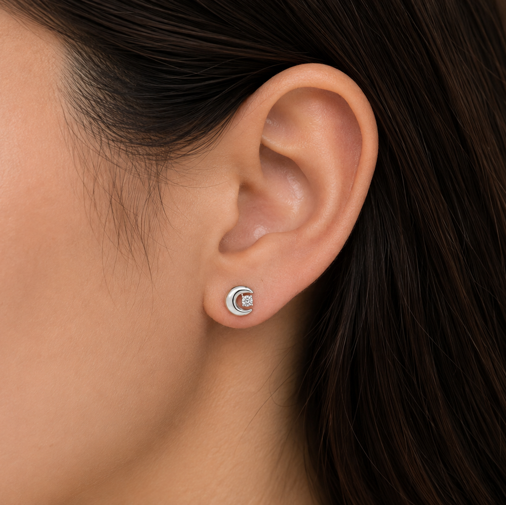 ARETES LUNA DESTELLO