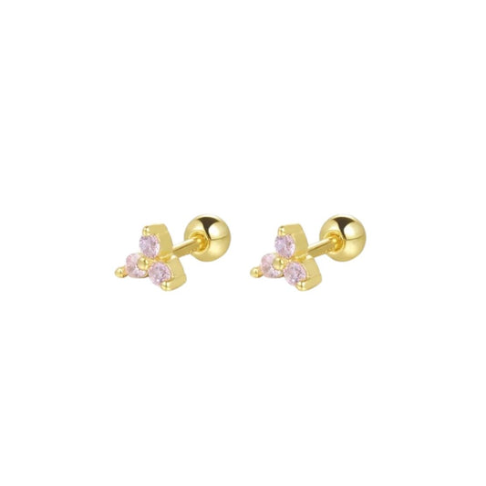 ARETES PUNTO MINI ROSA