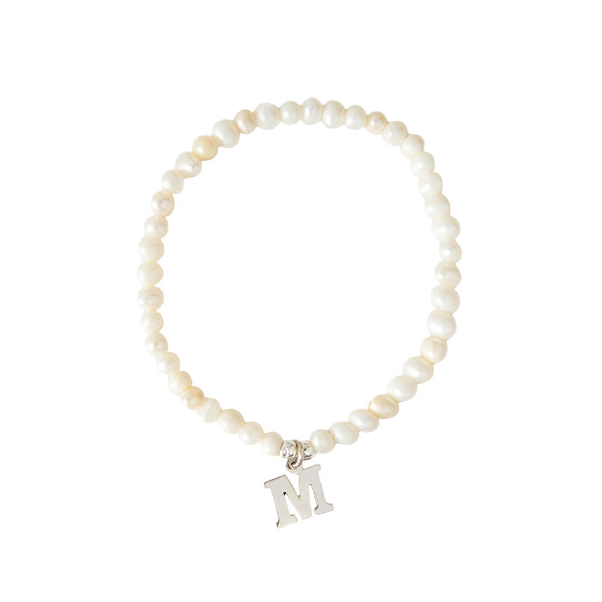 PULSERA PERLAS CON INICIAL