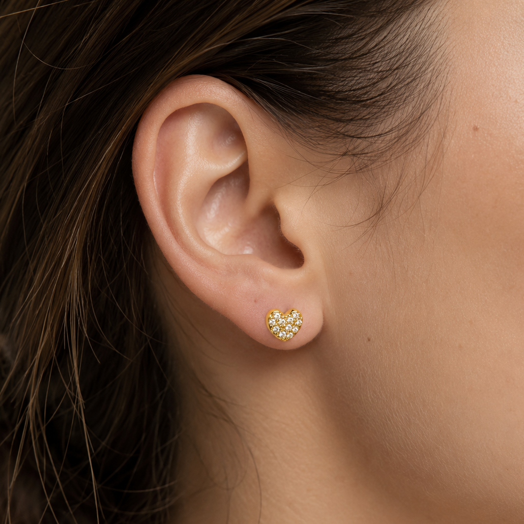 ARETES CORAZÓN SHINE