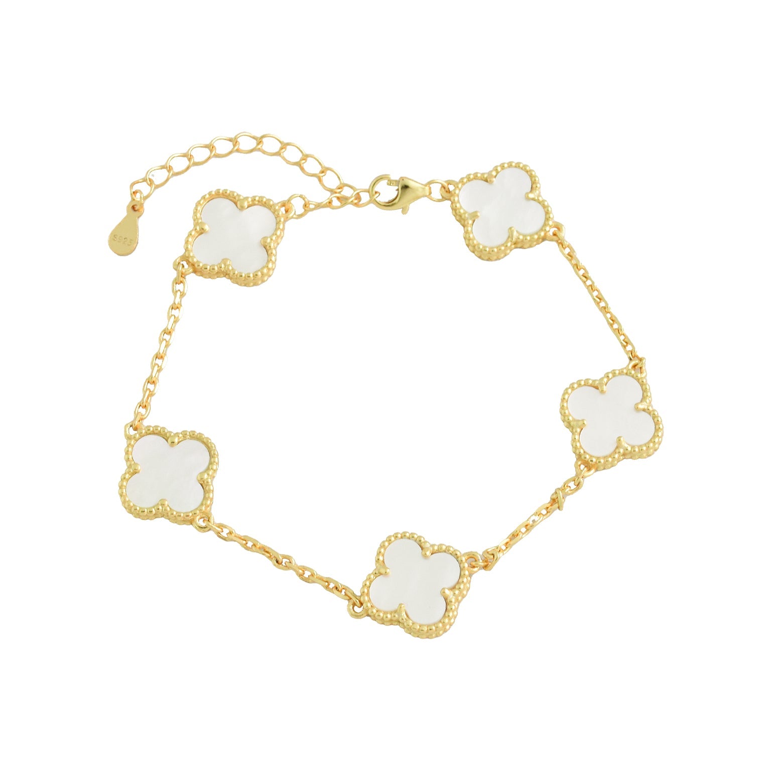 PULSERA TRÉBOL NÁCAR