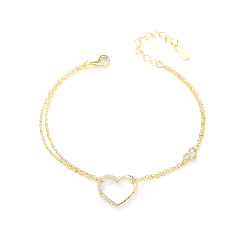 PULSERA DOBLE CORAZÓN