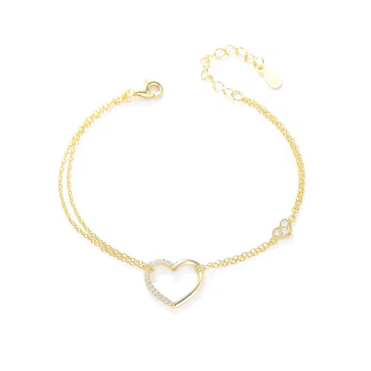 PULSERA DOBLE CORAZÓN
