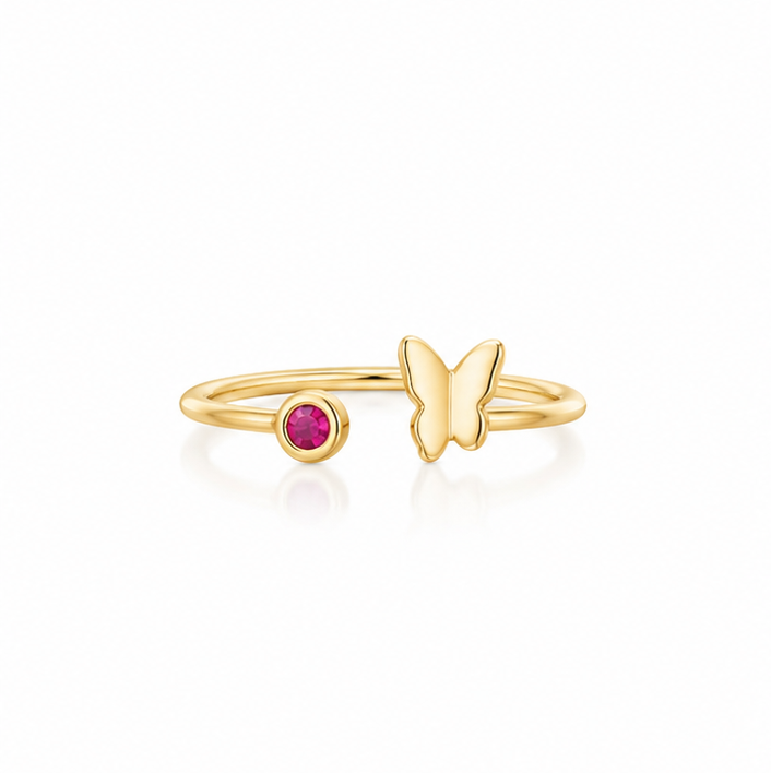 ANILLO MARIPOSA RUBÍ