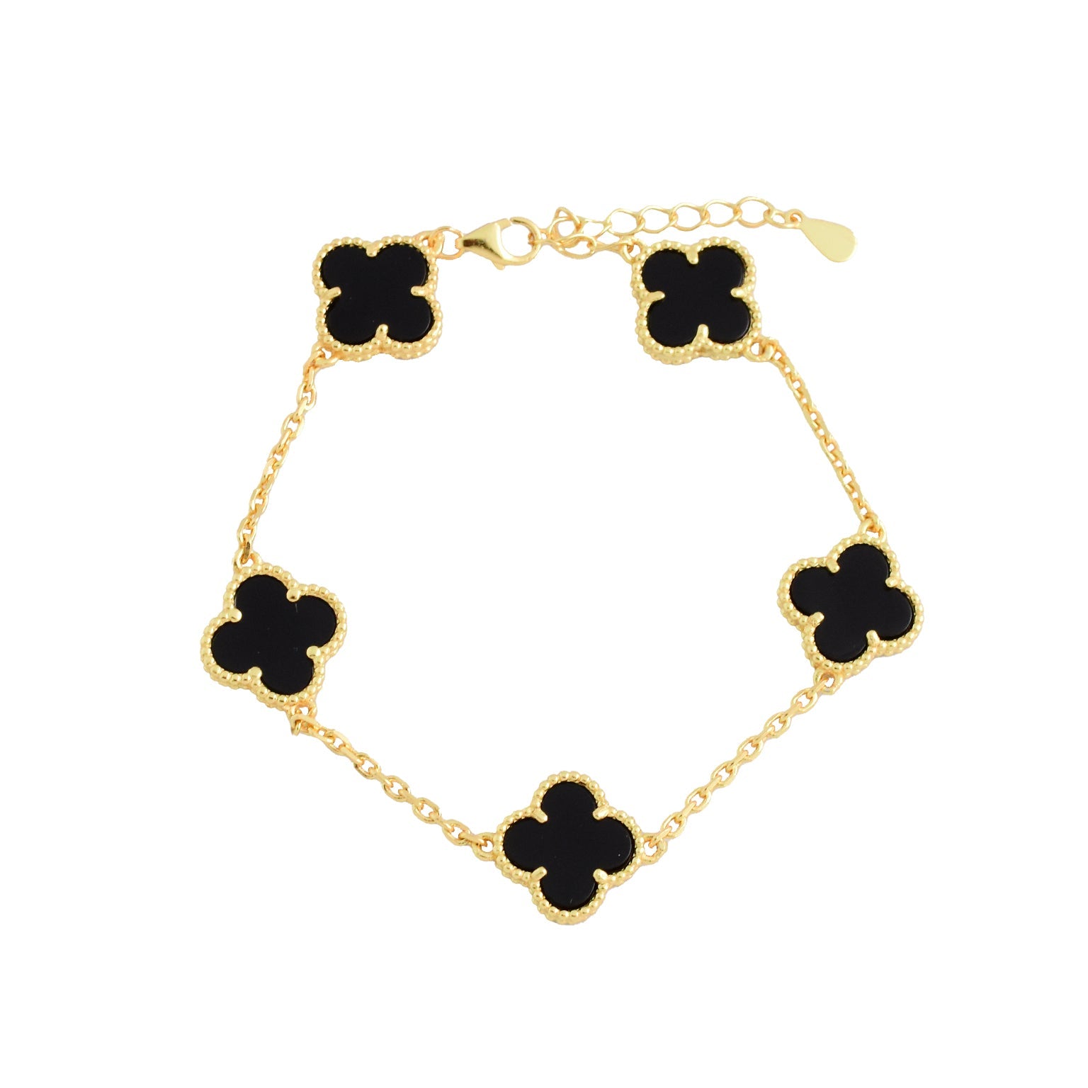 PULSERA TRÉBOL NEGRO
