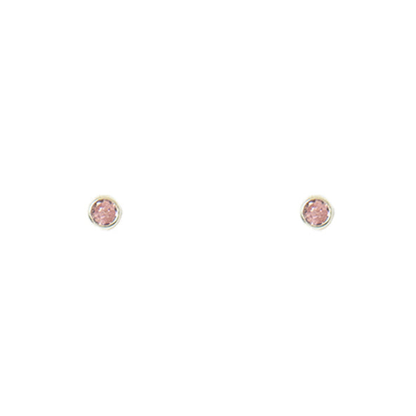 ARETES PUNTO LUZ ROSA