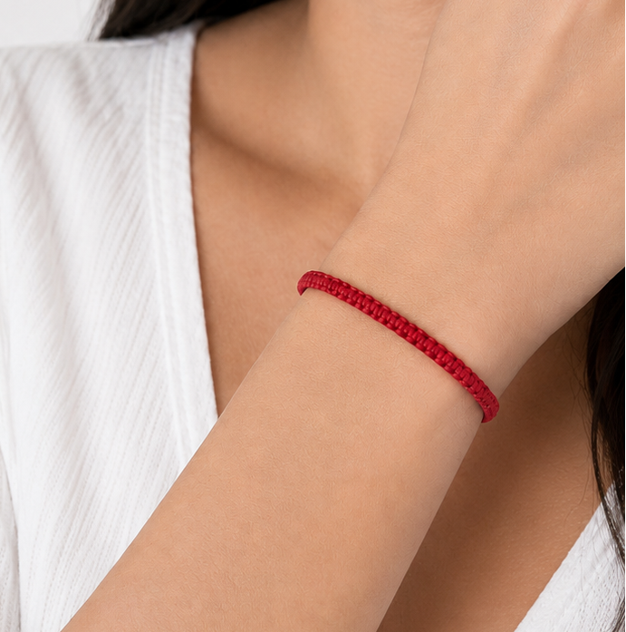 PULSERA TEJIDA ROJA